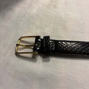 Men's Genuine Snake Skin On Vinyl Lining Exotic Belt Black 38/95 China 4470